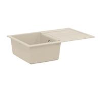 vidaXL Lavabo Beige 780 x 500 mm 80% Quartz et 20% Résine