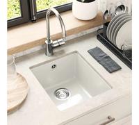 vidaXL Évier Blanc 370 x 460 mm 80% Quartz et 20% Résine