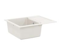 vidaXL Lavabo blanc 620 x 500 mm 80% quartz et 20% résine