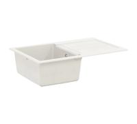 vidaXL Évier Blanc 780 x 500 mm 80% Quartz et 20% Résine