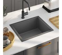 vidaXL Évier Cuisine Noir