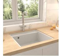 vidaXL Evier de Cuisine avec Trou de Trop-plein Evier Encastré Réversible Evier Carré Décoration de Cuisine Maison Intérieur 147064