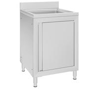 vidaXL Armoire sous évier Gastro 60x60x96 cm inox