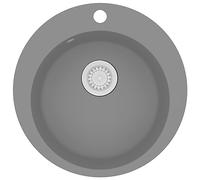vidaXL Évier de cuisine en granit Bac unique Rond Gris