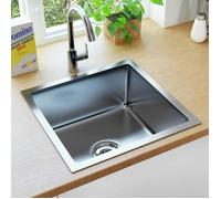 vidaXL Évier de cuisine 145077 fait main – Encastré rectangulaire robuste Acier inoxydable