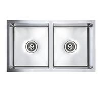 vidaXL Evier de Cuisine Fait à la Main Evier Encastré Evier Rectangulaire Évier à Vasque Intérieur Résistant Maison Robuste Acier Inoxydable