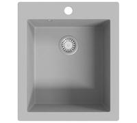 vidaXL Évier de Cuisine Granite Gris Lave-main Lavabo Évier à Encastrer 141673