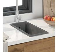 vidaXL Évier de cuisine Gris 21 x 44 x 14 cm Granite