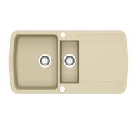 vidaXL Évier en granit double évier beige
