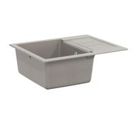 vidaXL Évier Gris 620 x 500 mm 80% Quartz et 20% Résine