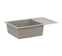 vidaXL Évier Gris 780 x 500 mm 80% Quartz et 20% Résine