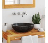 vidaXL Lavabo 40x12 cm marbre noir
