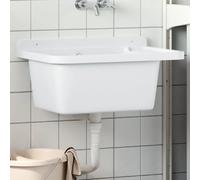 vidaXL Évier Utilitaire Blanc