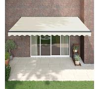 VidaXL Extension d'auvent 4x3 m tissu et aluminium couleur crème