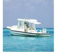vidaXL Extension d'ombrage T-Top Blanc 170x208x(115-183) cm, kit d'extension t-Top, Extension de l'ombrage de t-Top de Bateau, Extension du Bimini t-Top