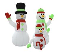 vidaXL Famille de bonhomme de neige gonflable avec LED 500 cm