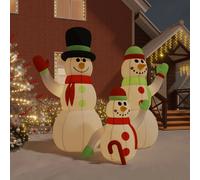 VIDAXL Famille de Bonhommes de Neige Gonflable LED - 360 cm