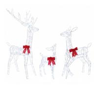 vidaXL Famille de Rennes de Noël à LED 700 LED Blanc Froid
