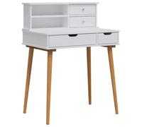 vidaXL FAUSKE Lot de 2 coiffeuses modernes pour chambre à coucher, peu encombrant, espace de rangement pratique, blanc 76 x 50 x 103,5 cm