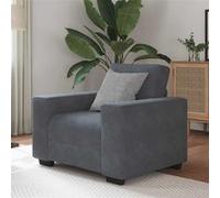 vidaXL Fauteuil Gris foncé 100x77x82 cm Velours, canapé Simple, canapé Confort, Fauteuil TV, canapé, siège de canapé, canapé Relax, Fauteuil de Loisirs