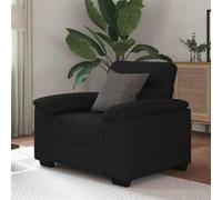 vidaXL Fauteuil d'appoint Noir en tissu 100x81x84 cm 1 place