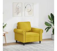 vidaXL Fauteuil 60 cm Velours Jaune