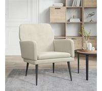 vidaXL Fauteuil 62x79x79 cm fluweel crÃmekleurig351412 Crème G