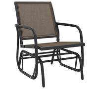 vidaXL Fauteuil à bascule de jardin Marron 61 x 76 x 87 cm Textilene et acier