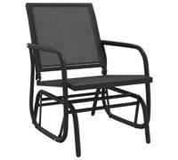 vidaXL Fauteuil à bascule de jardin Noir 61 x 76 x 87 cm Textilene et acier