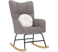 vidaXL Fauteuil à bascule tissu taupe Taupe G