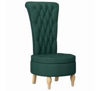 vidaXL Fauteuil à Pantoufle Vert foncé 56,5 x 70 x 110 cm Tissu