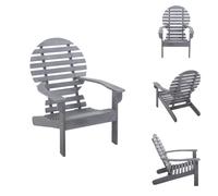 vidaXL - Fauteuil Adirondack en bois massif d'acacia, gris - Chaises de jardin