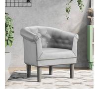 vidaXL Fauteuil cabriolet 356498, similicuir argenté, accoudoirs, siège rembourré