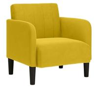 Fauteuil met armleuningen cm velours jaune