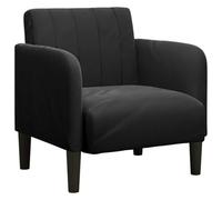 vidaXL Fauteuil avec accoudoirs Noir 54 cm Velours, canapé Simple, canapé Confort, Fauteuil TV, canapé, siège de canapé, canapé Relax