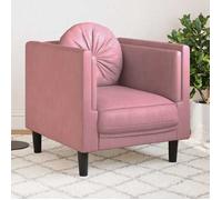 vidaXL Fauteuil Rose Velours