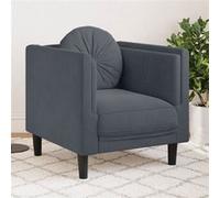 vidaXL Fauteuil - Gris foncé