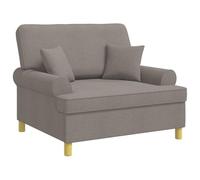 vidaXL Fauteuil avec Coussins Taupe Tissu
