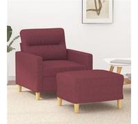 vidaXL Fauteuil Rouge Bordeaux