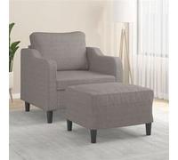 vidaXL Fauteuil avec Repose-Pied Taupe 60 cm Tissu, canapé, Fauteuil, Fauteuil TV, canapé Simple, canapé, canapé Relax, canapé de Loisirs