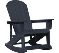 vidaXL Fauteuil à bascule Adirondack bleu marine 92 x 73,5 x 92 cm HDPE