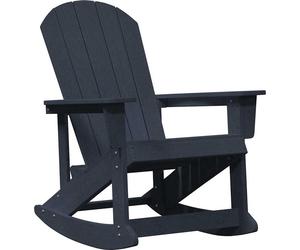 vidaXL, fauteuil berceau Adirondack, bleu marine, en HDPE