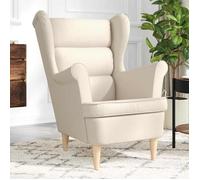 vidaXL Fauteuil blanc 74x84x100 cm lin, fauteuil relax, fauteuil de salon, chaise de chambre à coucher, chaise longue, 4016907