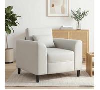 vidaXL Fauteuil Blanc Simili Cuir, Fauteuil Moderne, Assise stylée pour Salon, Chaise en Simili Cuir, Coussin Polyvalent pour Chambre et Salon