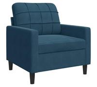 vidaXL Fauteuil Bleu 60 cm Velours
