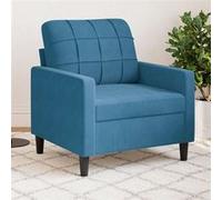 vidaXL Fauteuil 60 cm en velours bleu