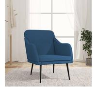 vidaXL Fauteuil Bleu 63x76x80 cm Tissu, fauteuil relax, fauteuil de salon, chaise de chambre à coucher, chaise longue, 351481