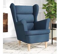 vidaXL Fauteuil bleu en tissu 74x84x100 cm