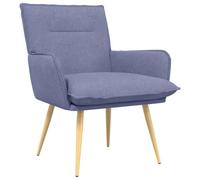 vidaXL Fauteuil Bleu Denim Tissu