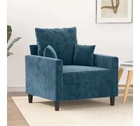 VidaXL Fauteuil Bleu Velours 60 cm